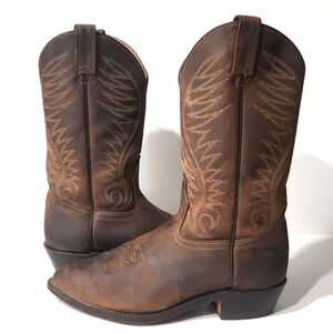 Brahma 6628 Western Leather Cowboy Boots Canada Men's Size 9 3E EUC!